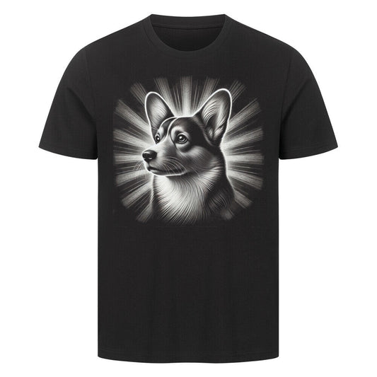 Premium T-Shirt "Pembroke Welsh Corgi - Shine" Schwarz – hunde-shirt.de
