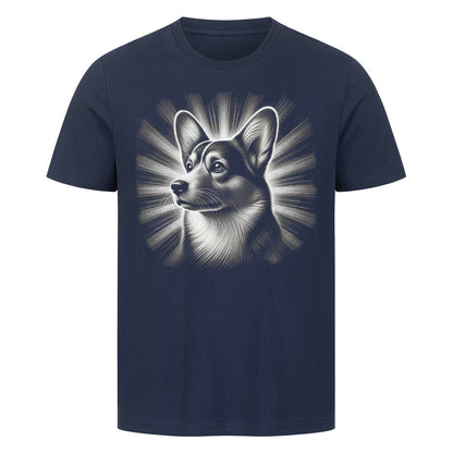 Premium T-Shirt "Pembroke Welsh Corgi - Shine" French Navy – hunde-shirt.de