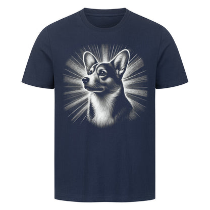 Premium T-Shirt "Corgi Cardigan - Shine" French Navy – hunde-shirt.de