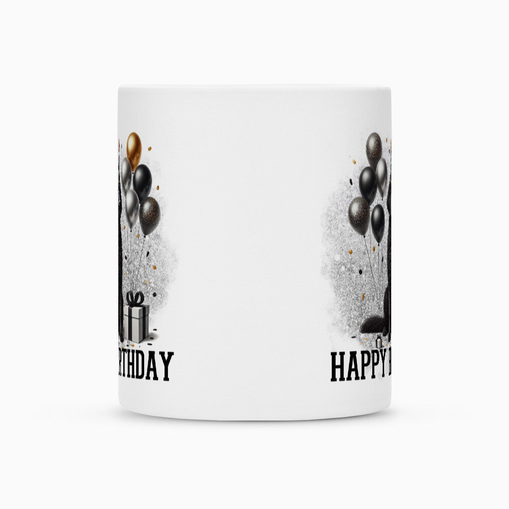 Tasse "Curly Coated ( schwarz ) - Happy Birthday" – hunde-shirt.de