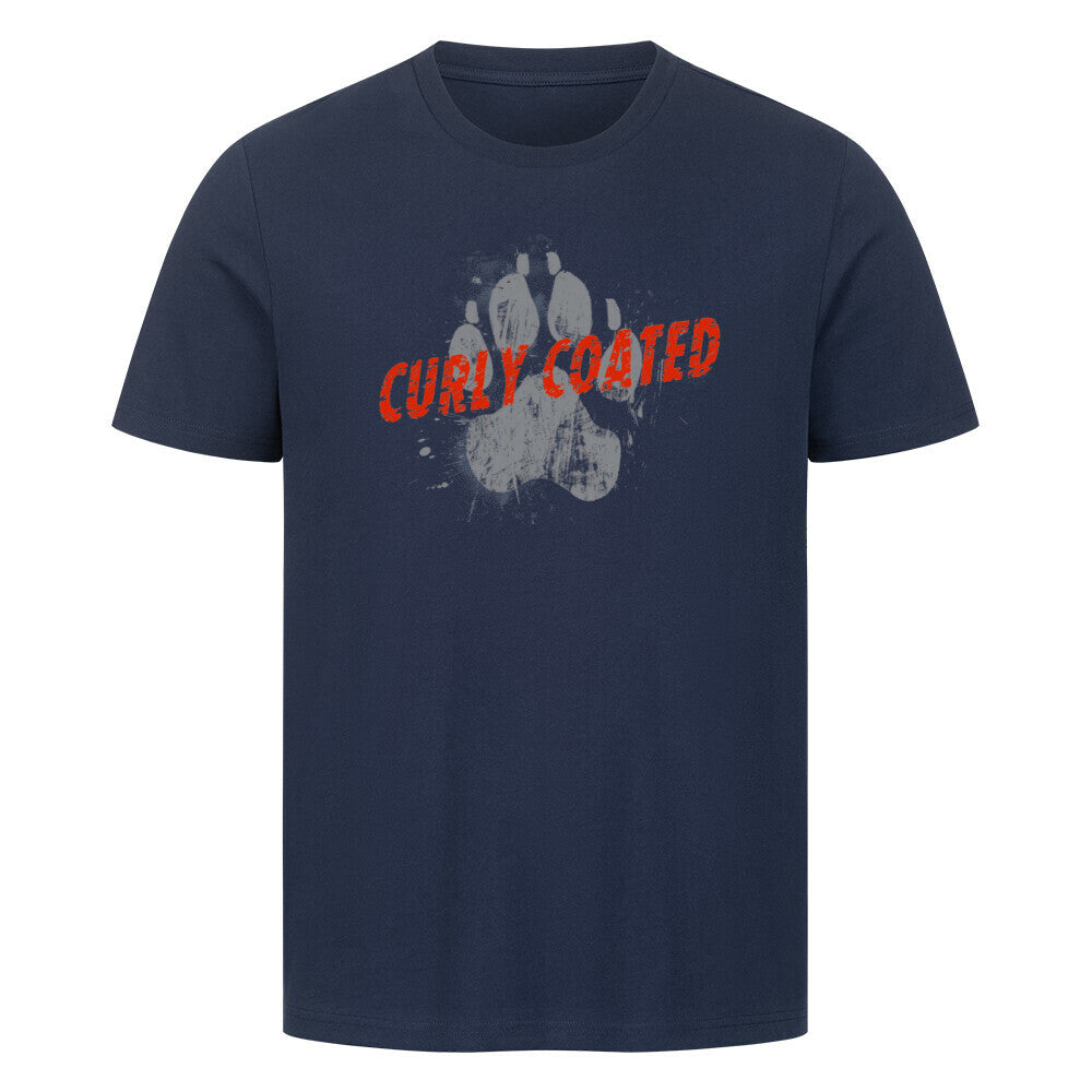 Premium T-Shirt "Curly Coated Retriever - PAW" French Navy – hunde-shirt.de