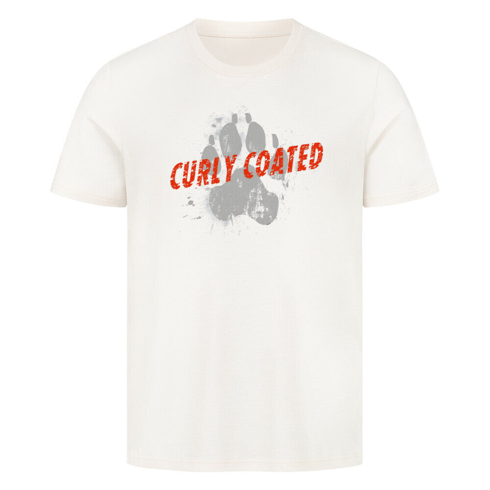 Premium T-Shirt "Curly Coated Retriever - PAW" Natural Raw – hunde-shirt.de