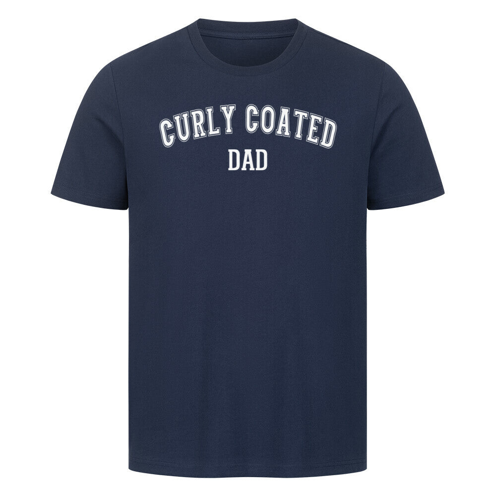 Premium T-Shirt "Curly Coated - DAD" French Navy – hunde-shirt.de