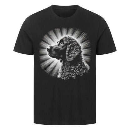 Premium T-Shirt "Curly Coated Retriever - Bright" Schwarz – hunde-shirt.de