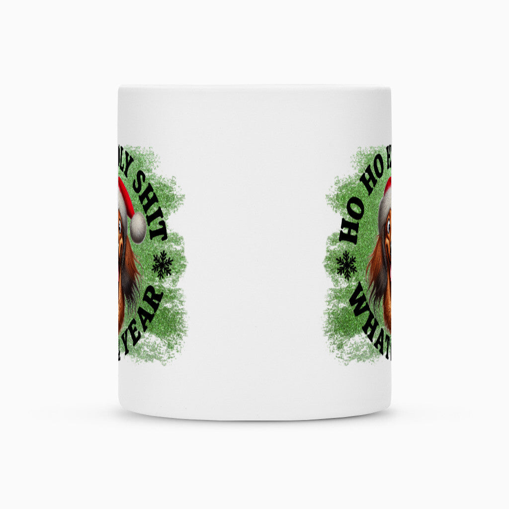 Tasse "Dackel ( Langhaar ) - HO HO..." – hunde-shirt.de
