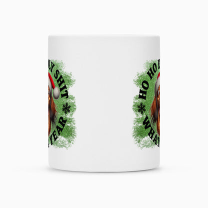 Tasse "Dackel ( Langhaar ) - HO HO..." – hunde-shirt.de