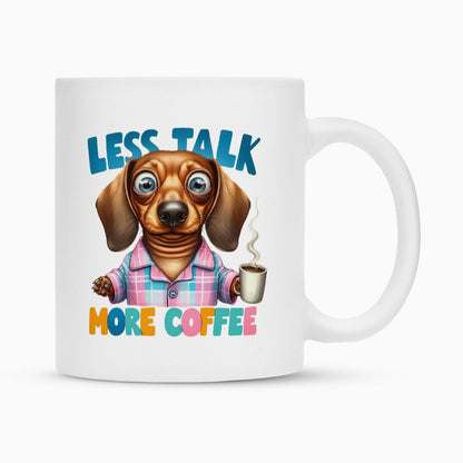 Tasse "Dackel - Less talk..." Weiß – hunde-shirt.de