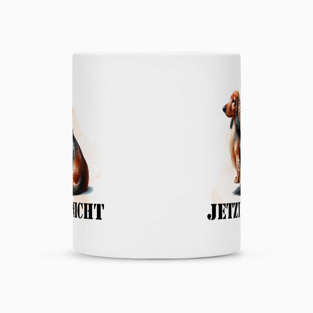 Tasse "Dackel ( Langhaar ) - JETZT NICHT" – hunde-shirt.de