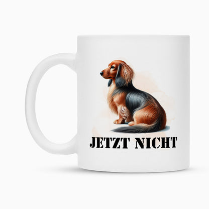 Tasse "Dackel ( Langhaar ) - JETZT NICHT" – hunde-shirt.de