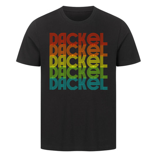 Premium T-Shirt "Dackel - RETRO" Schwarz – hunde-shirt.de