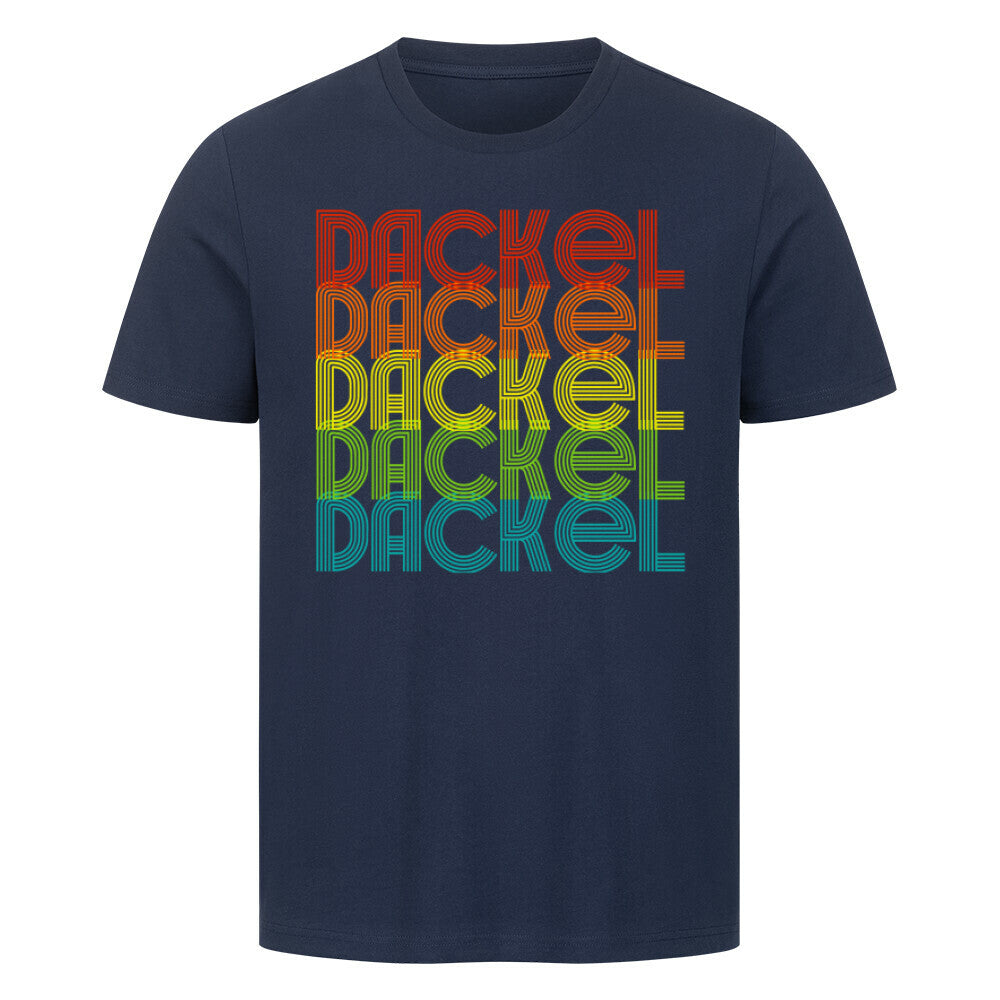 Premium T-Shirt "Dackel - RETRO" French Navy – hunde-shirt.de