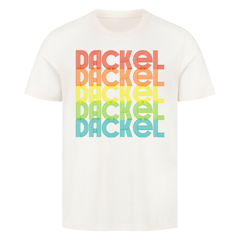 Premium T-Shirt "Dackel - RETRO" Natural Raw – hunde-shirt.de