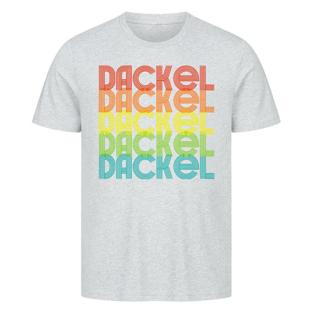 Premium T-Shirt "Dackel - RETRO" Heather Grey – hunde-shirt.de
