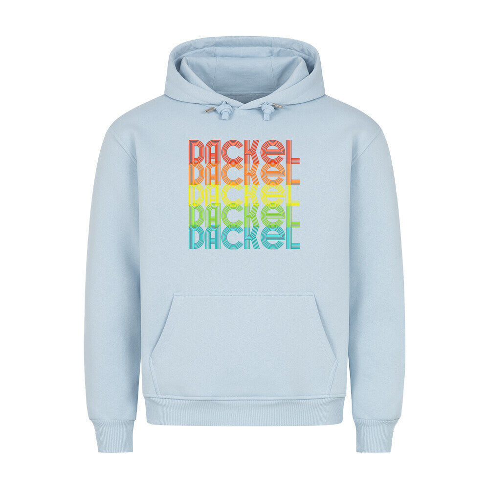 Premium Hoodie "Dackel - RETRO" Babyblau – hunde-shirt.de