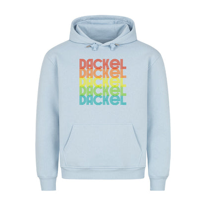 Premium Hoodie "Dackel - RETRO" Babyblau – hunde-shirt.de