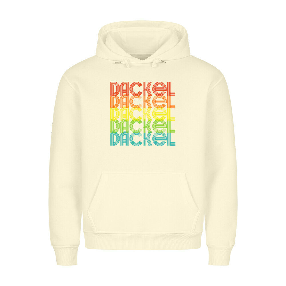 Premium Hoodie "Dackel - RETRO" Beige – hunde-shirt.de