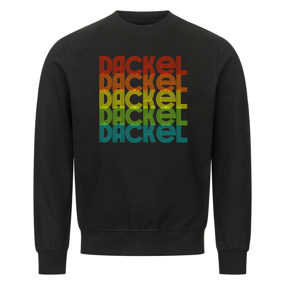 Premium Sweatshirt "Dackel - RETRO" Schwarz – hunde-shirt.de