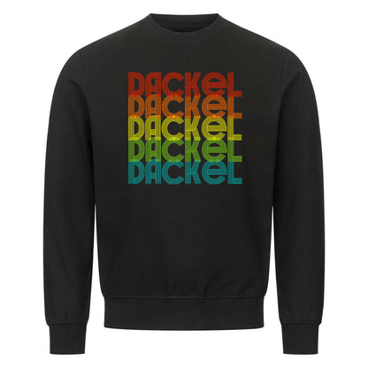Premium Sweatshirt "Dackel - RETRO" Schwarz – hunde-shirt.de