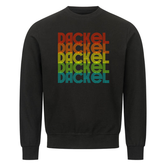 Premium Sweatshirt "Dackel - RETRO" Schwarz – hunde-shirt.de