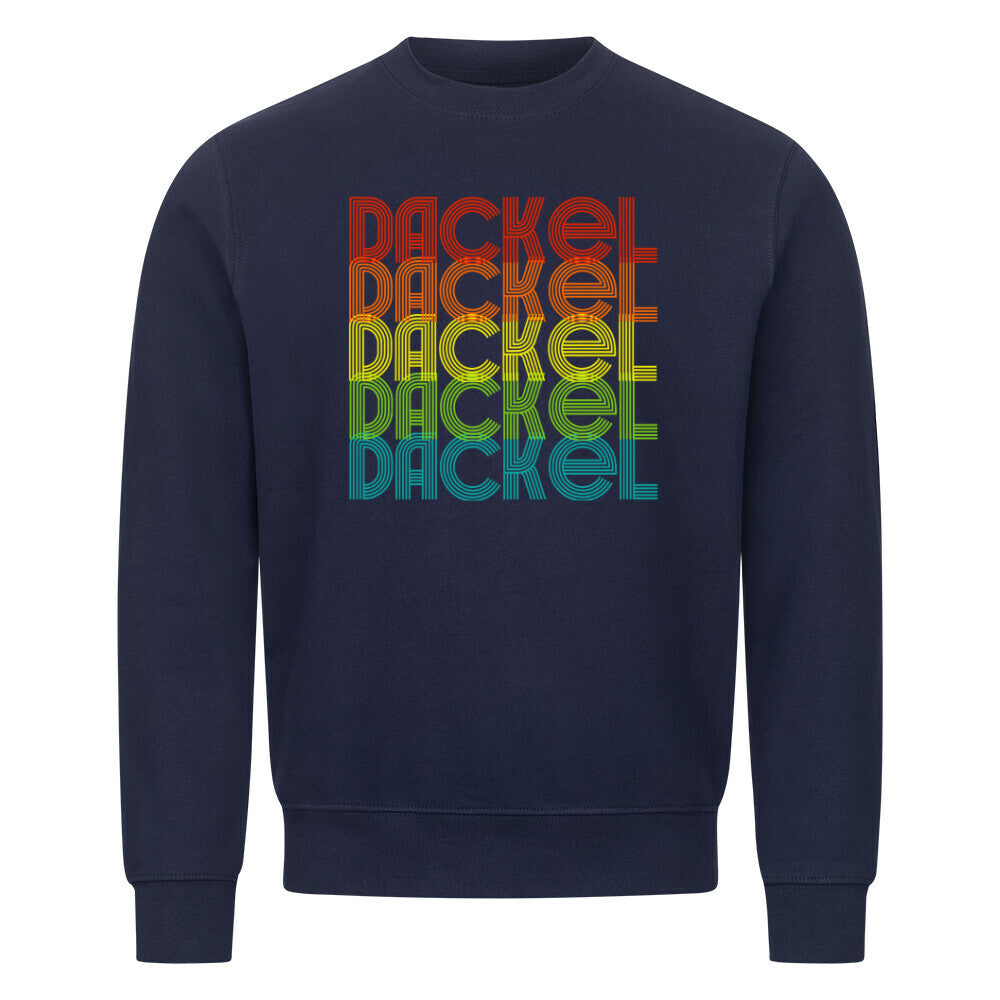 Premium Sweatshirt "Dackel - RETRO" Navy Blue – hunde-shirt.de