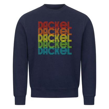 Premium Sweatshirt "Dackel - RETRO" Navy Blue – hunde-shirt.de