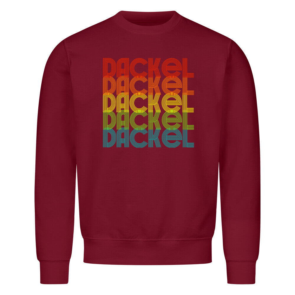 Premium Sweatshirt "Dackel - RETRO" Burgunder – hunde-shirt.de