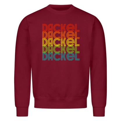 Premium Sweatshirt "Dackel - RETRO" Burgunder – hunde-shirt.de