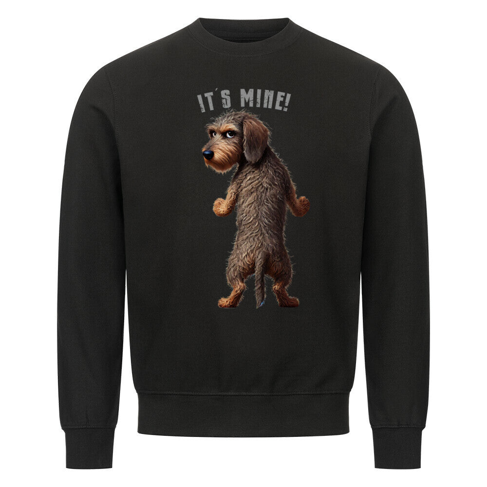 Premium Sweatshirt "Dackel - It´s mine" Schwarz – hunde-shirt.de