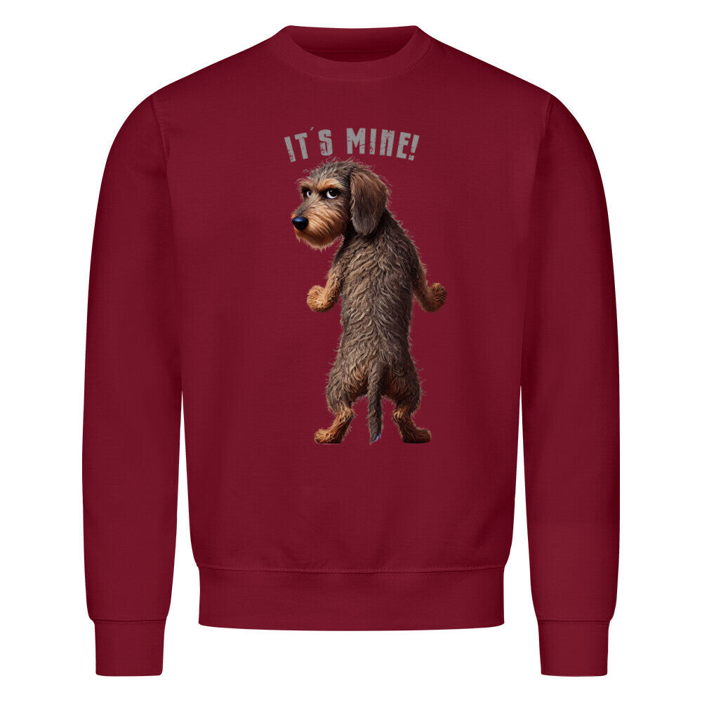 Premium Sweatshirt "Dackel - It´s mine" Burgunder – hunde-shirt.de