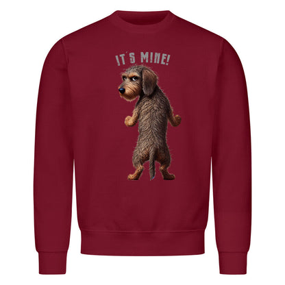 Premium Sweatshirt "Dackel - It´s mine" Burgunder – hunde-shirt.de
