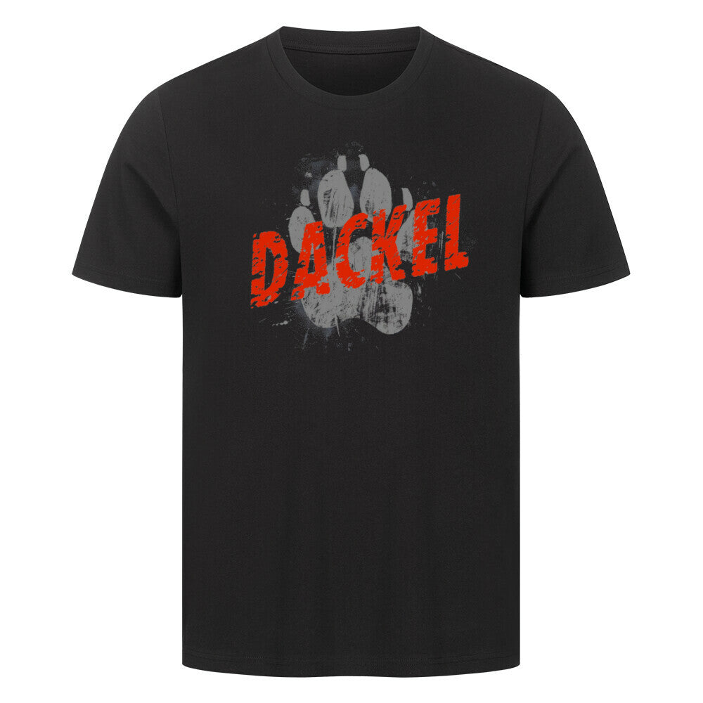 Premium T-Shirt "Dackel - PAW" Schwarz – hunde-shirt.de