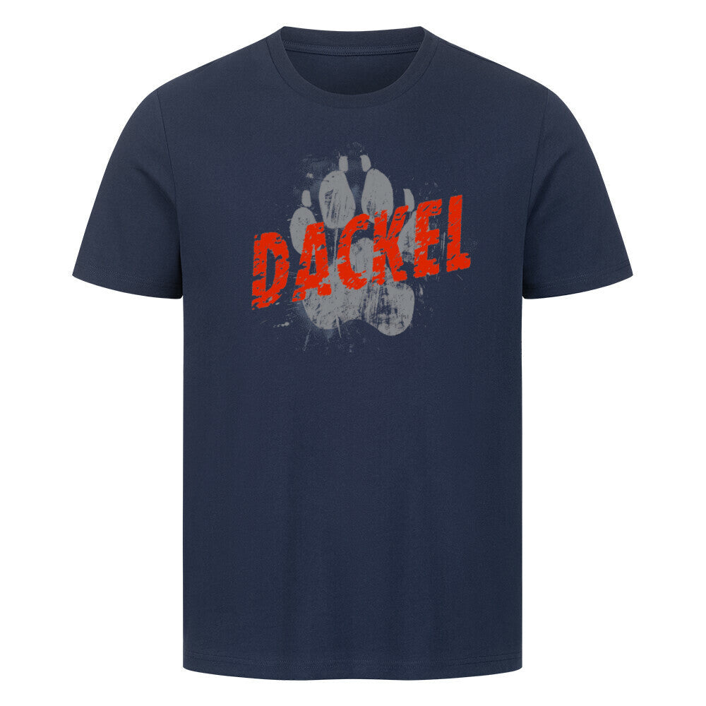 Premium T-Shirt "Dackel - PAW" French Navy – hunde-shirt.de