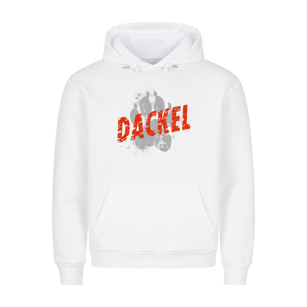 Premium Hoodie "Dackel - PAW" Weiß – hunde-shirt.de