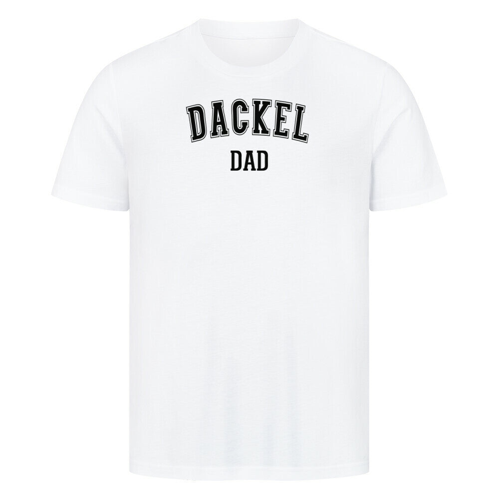 Premium T-Shirt "Dackel - DAD" Weiß – hunde-shirt.de