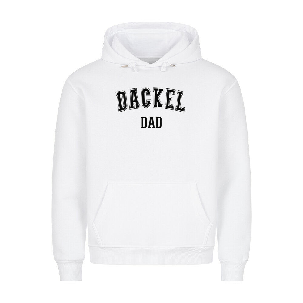Premium Hoodie "Dackel - DAD" Weiß – hunde-shirt.de