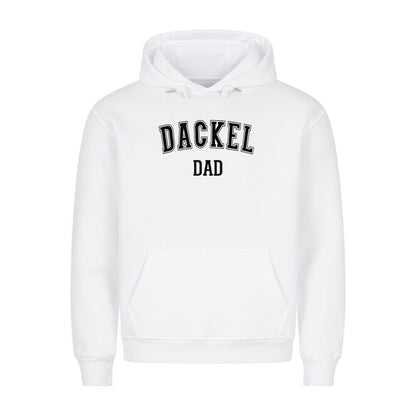 Premium Hoodie "Dackel - DAD" Weiß – hunde-shirt.de