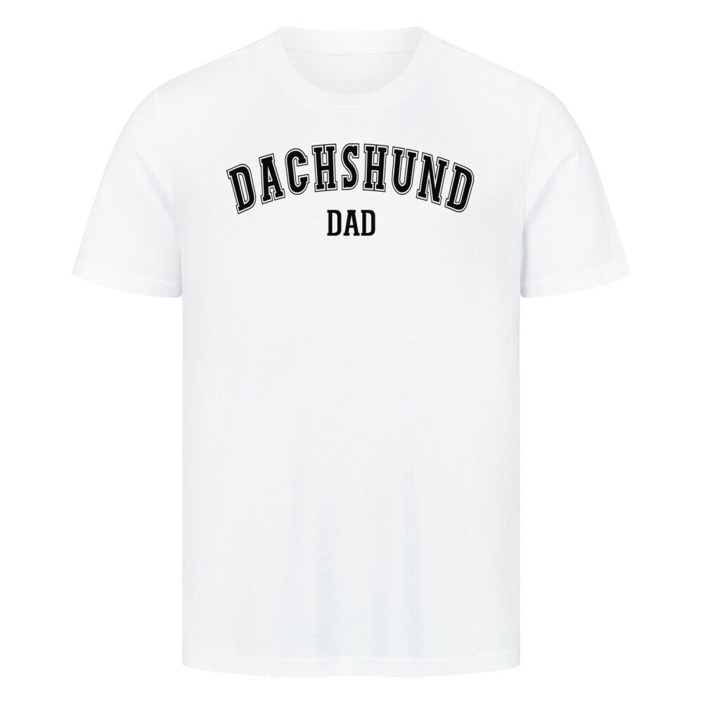Premium T-Shirt "Dackel - Dachshund DAD" Weiß – hunde-shirt.de