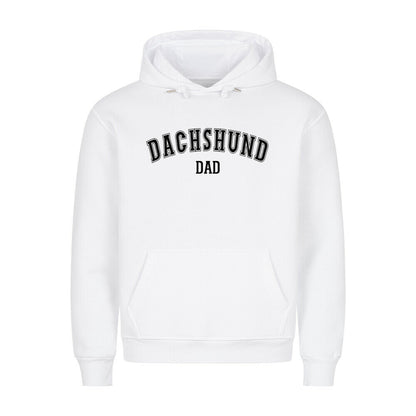 Premium Hoodie "Dackel - Dachshund - DAD" Weiß – hunde-shirt.de