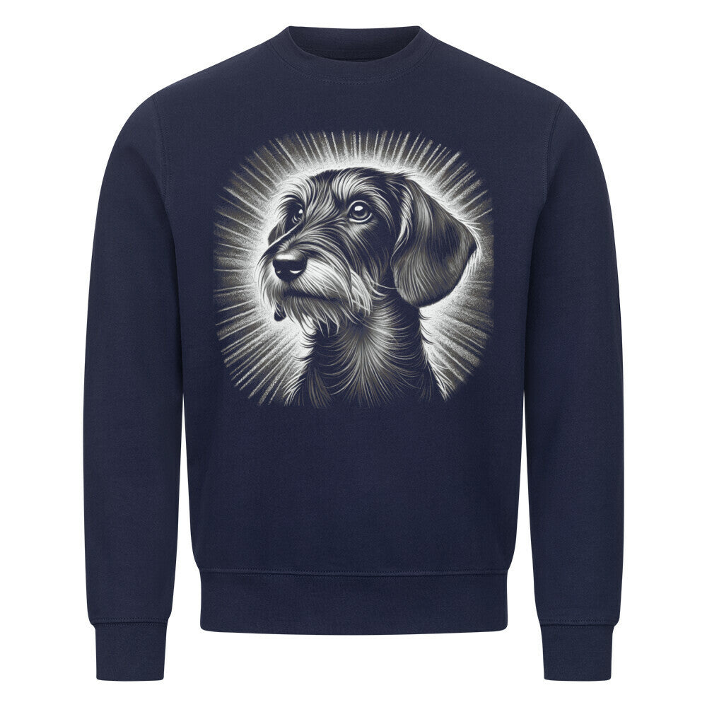 Premium Sweatshirt "Dackel ( Rauhhaar ) - Shine" Navy Blue – hunde-shirt.de