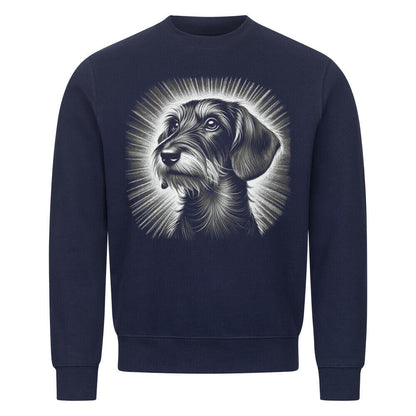 Premium Sweatshirt "Dackel ( Rauhhaar ) - Shine" Navy Blue – hunde-shirt.de