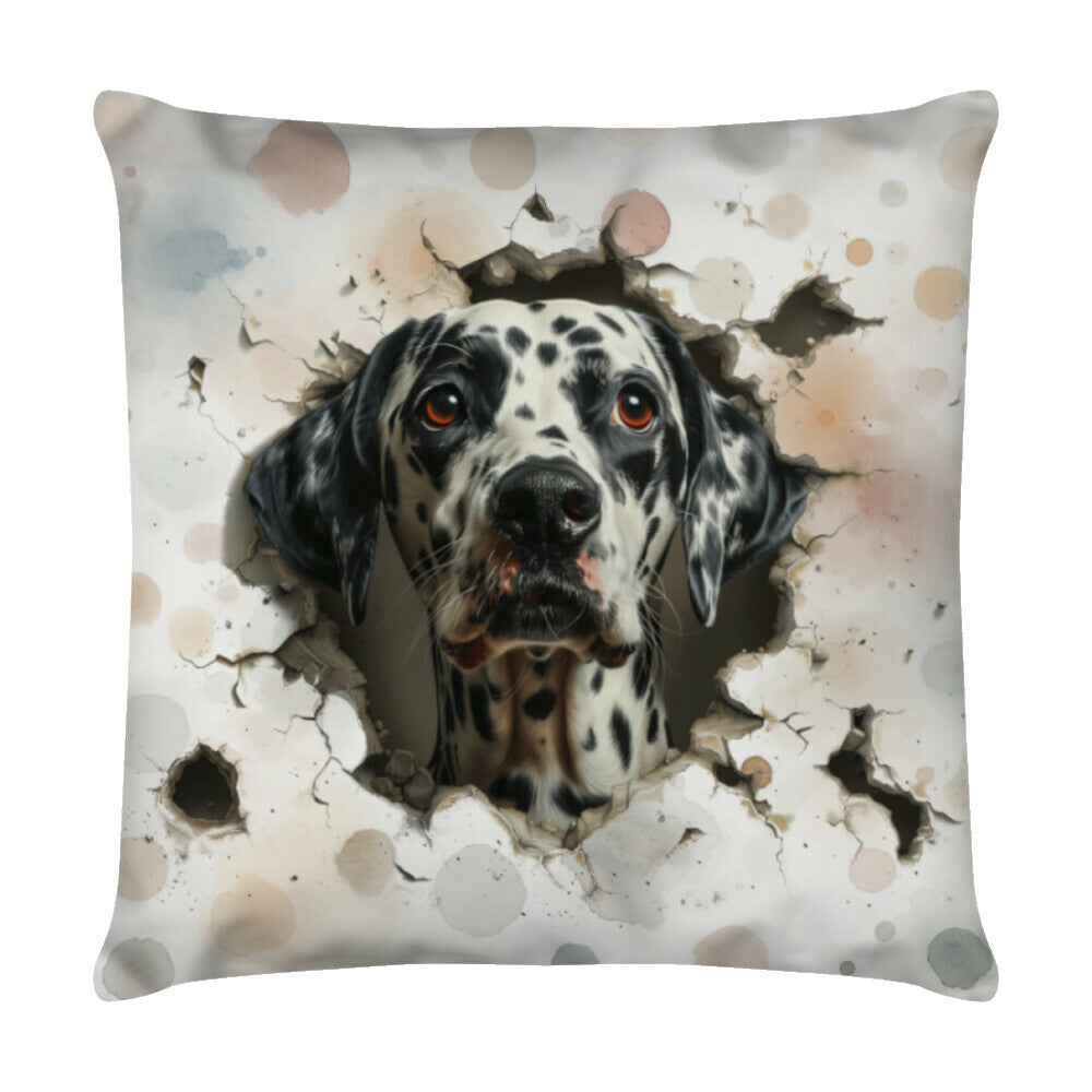 Kissen "Dalmatiner - Look" Weiß – hunde-shirt.de