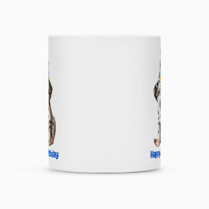 Tasse "Dalmatiner - Happy Birthday" – hunde-shirt.de