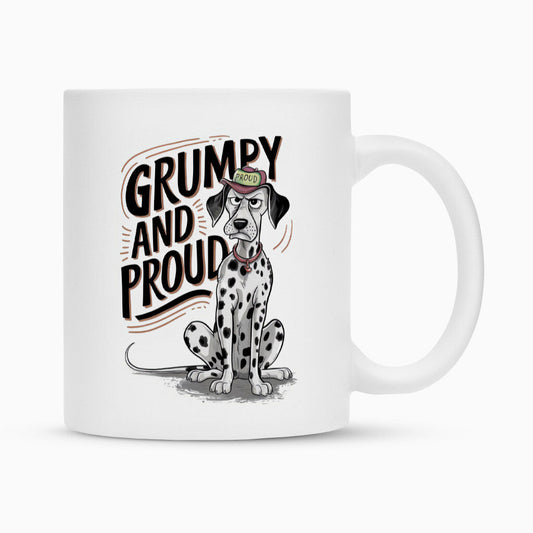 Tasse "Dalmatiner - Grumpy" Weiß – hunde-shirt.de
