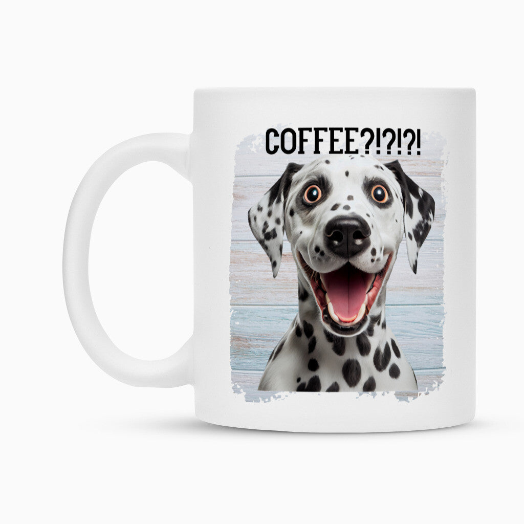 Tasse "Dalmatiner - Coffee?!" – hunde-shirt.de