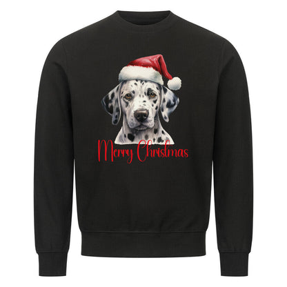 Premium Sweatshirt "Dalmatiner - Merry Christmas" Schwarz – hunde-shirt.de