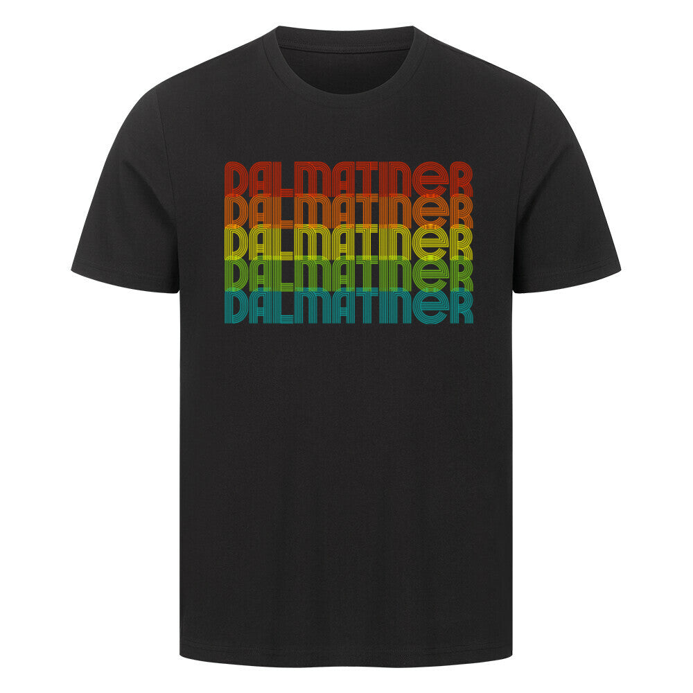 Premium T-Shirt "Dalmatiner - RETRO" Schwarz – hunde-shirt.de