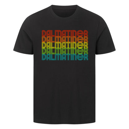 Premium T-Shirt "Dalmatiner - RETRO" Schwarz – hunde-shirt.de