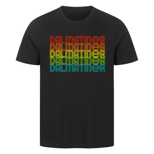 Premium T-Shirt "Dalmatiner - RETRO" Schwarz – hunde-shirt.de