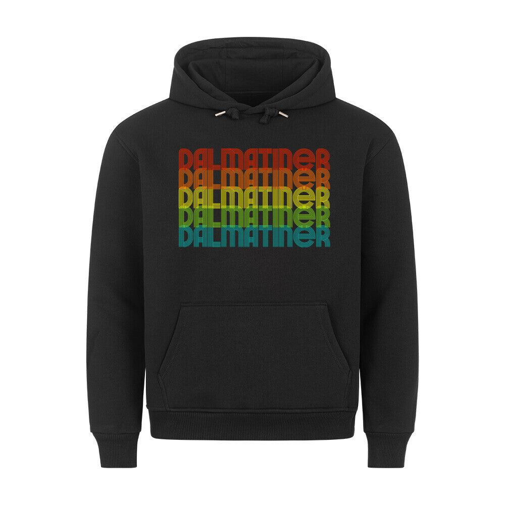 Premium Hoodie "Dalmatiner - RETRO" Schwarz – hunde-shirt.de
