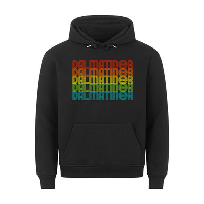Premium Hoodie "Dalmatiner - RETRO" Schwarz – hunde-shirt.de